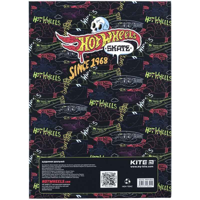 Щоденник шкільний Kite Hot Wheels HW24-262-2, тверда обкладинка