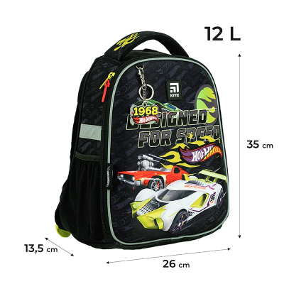 Шкільний набір Kite Hot Wheels SET_HW24-555S (рюкзак, пенал, сумка)