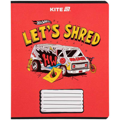 Зошит шкільний Kite Hot Wheels HW25-236, 18 аркушів, клітинка