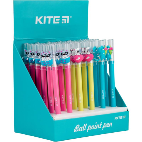 Ручка кулькова Kite Cats life K21-353, синя