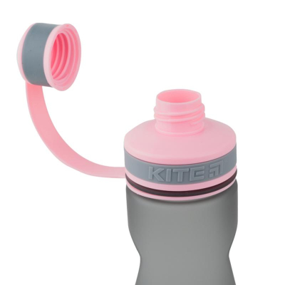 Бутылочка для воды Kite K21-398-03, 700 мл, серо-розовая