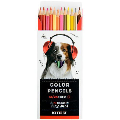 Карандаши цветные двусторонние Kite Dogs K22-054-1, 12 шт.