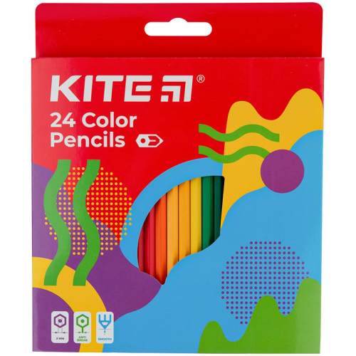Карандаши цветные Kite Fantasy K22-055-2, 24 цвета