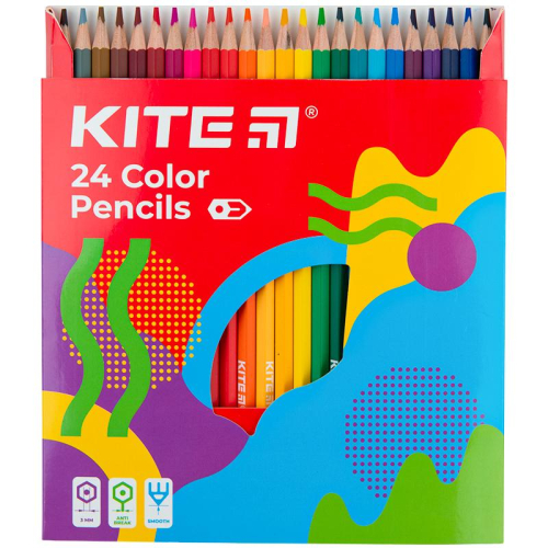 Олівці кольорові Kite Fantasy K22-055-2, 24 кольори