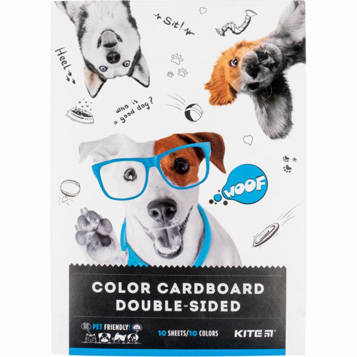 Картон кольоровий двосторонній Kite Dogs K22-255-1