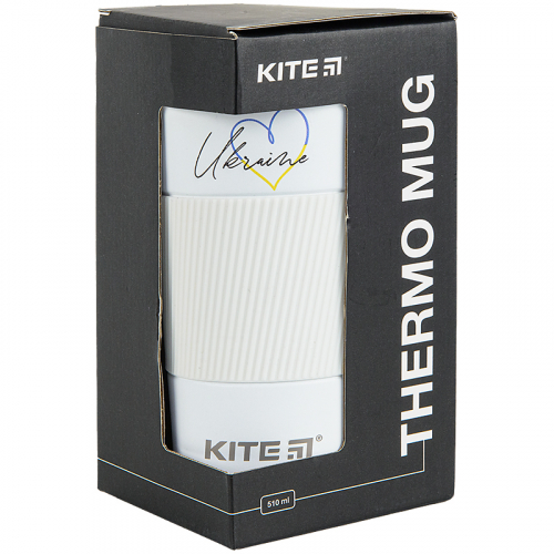 Термокружка Kite Ukraine K22-458-04, 510 мл, біла