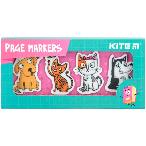 Закладки пластиковые Kite Pets K22-479-5, 4x20 шт, 35х50 мм