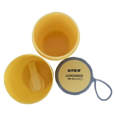 Ланчбокс круглий Kite K23-187-1, 450 мл, жовтий