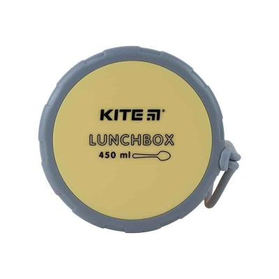 Ланчбокс круглый Kite K23-187-1, 450 мл, желтый