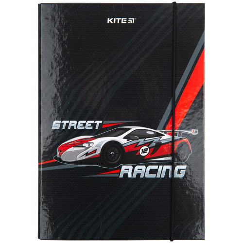 Папка для зошитів на гумці Kite Racing K23-210-2, картон