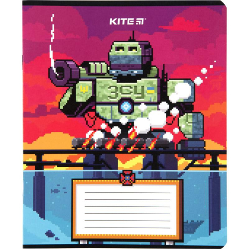 Тетрадь школьная Kite Пиксель K23-232-1, 12 листов, клетка