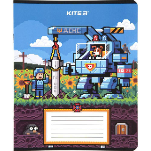 Зошит шкільний Kite Піксель K23-232-1, 12 аркушів, клітинкам