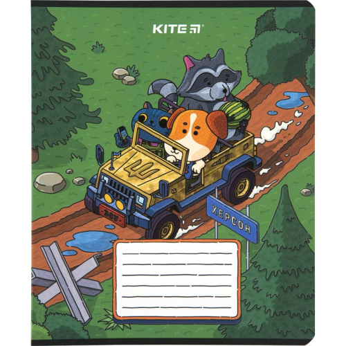 Зошит шкільний Kite Пес герой K23-236-3, 18 аркушів, клітинка