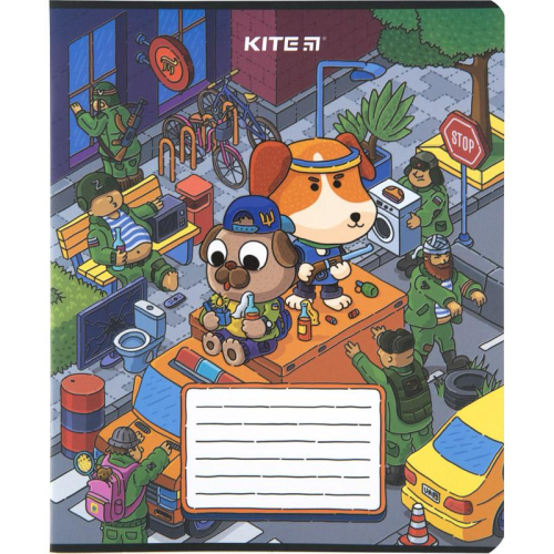 Зошит шкільний Kite Пес герой K23-236-3, 18 аркушів, клітинка