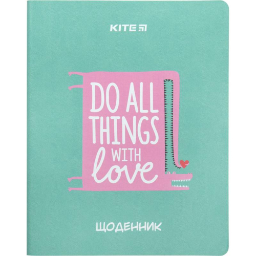 Щоденник шкільний Kite Things with love K23-283-4, м'яка обкладинка, PU