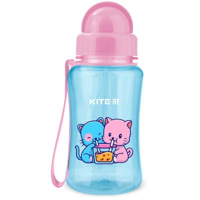 Пляшечка для води Kite Cats K23-399-1, 350 мл, блакитна