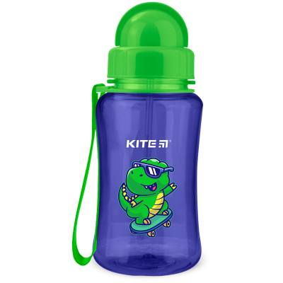 Бутылочка для воды Kite Dino K23-399-2, 350 мл, синяя