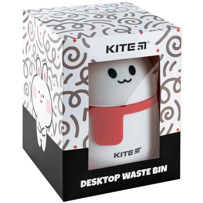 Настольный контейнер для мусора Kite K24-009-2, белый