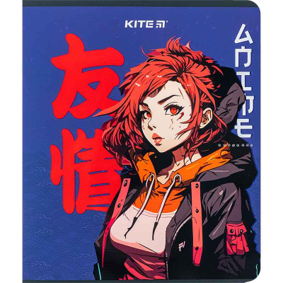 Зошит шкільний Kite Anime K24-238, 24 аркуша, клітинка