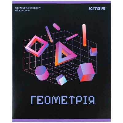 Предметная тетрадь Kite Neo K24-240-11, 48 листов, клетка, геометрия