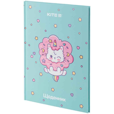 Щоденник шкільний Kite Rainbow Catcorn K24-262-6, тверда обкладинка