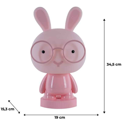 Світильник-нічник LED з акумулятором Bunny Kite K24-490-1-2, рожевий