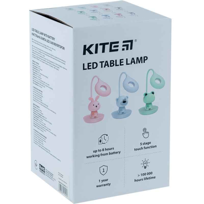 Настільна лампа LED з акумулятором Bunny Kite K24-492-1-2, рожевий