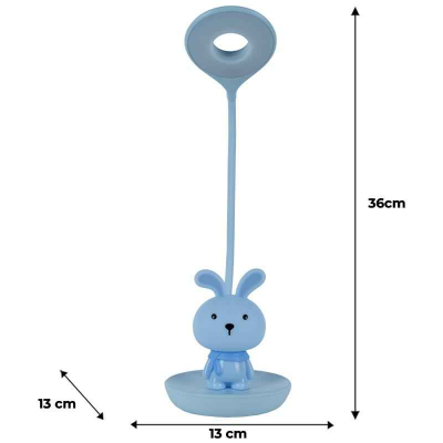 Настільна лампа LED з акумулятором Bunny Kite K24-492-1-3, блакитний