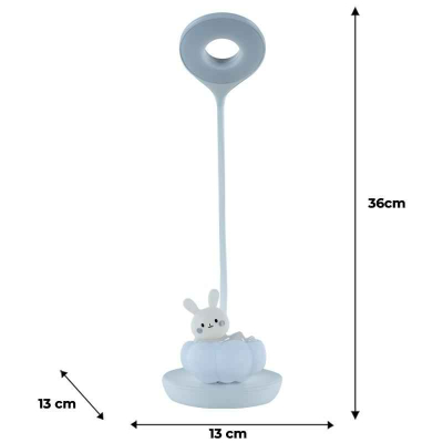 Настільна лампа LED з акумулятором Cloudy Bunny Kite K24-493-1-1, білий
