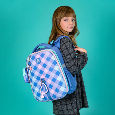 Шкільний набір Kite Purple Chequer SET_K24-531M-2 (рюкзак, пенал, сумка)