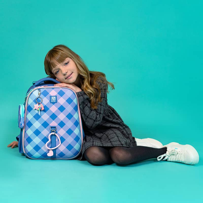 Рюкзак шкільний каркасний Kite Education Purple Chequer K24-531M-2