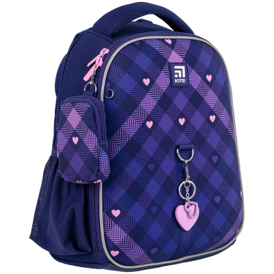 Школьный набор Kite Check and Hearts SET_K24-555S-1 (рюкзак, пенал, сумка)