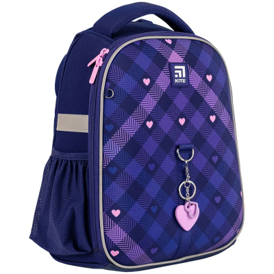 Рюкзак шкільний каркасний Kite Education Check and Hearts K24-555S-1