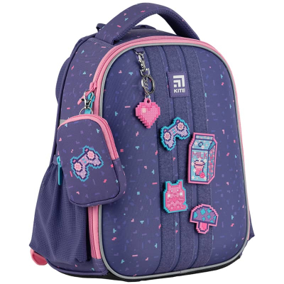 Рюкзак шкільний каркасний Kite Education Pixel Love K24-555S-3