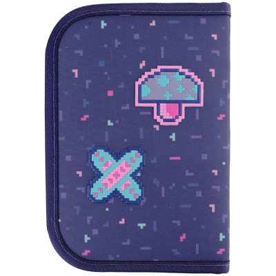 Пенал без наполнения Kite Pixel Love K24-622-5, 1 отделение, 2 отворота