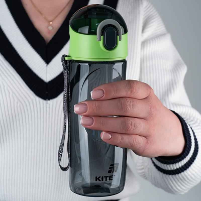 Пляшечка для води Kite K25-400-2, 530 мл, сіра