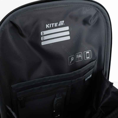 Внутрішній органайзер рюкзака Kite K25-555S-1 із відділенням для ключів та телефону.
