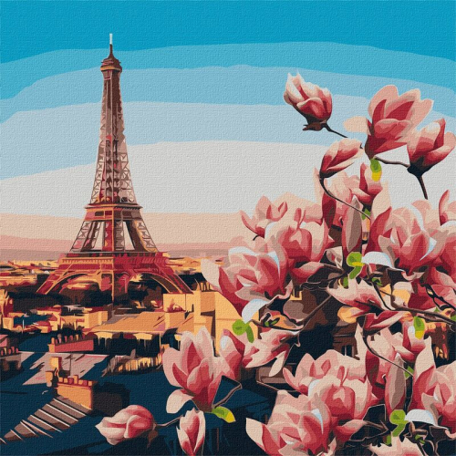 Картина по номерам Идейка Парижские магнолии KHO3601, 50х50 см