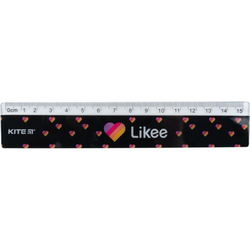 Лінійка пластикова Kite Likee LK22-090, 15 см