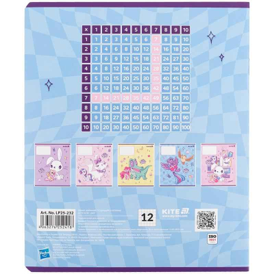 Зошит шкільний Kite My Little Pony LP25-232, 12 аркушів, клітинка