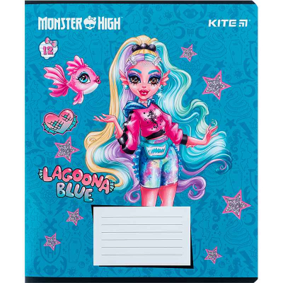 Зошит шкільний Kite Monster High MH24-234, 12 аркушів, лінія