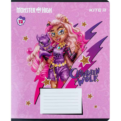 Зошит шкільний Kite Monster High MH24-234, 12 аркушів, лінія