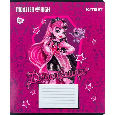 Зошит шкільний Kite Monster High MH24-234, 12 аркушів, лінія