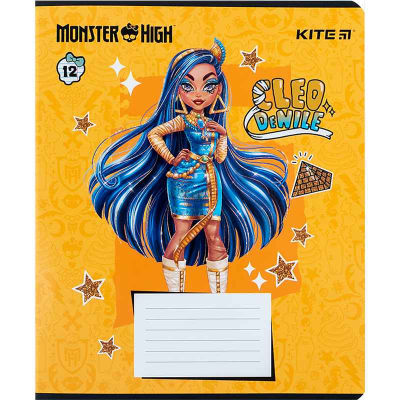 Зошит шкільний Kite Monster High MH24-234, 12 аркушів, лінія