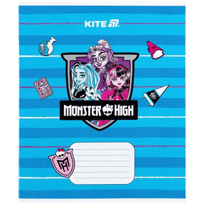 Зошит шкільний Kite Monster High MH25-235, 12 аркушів, коса лінія