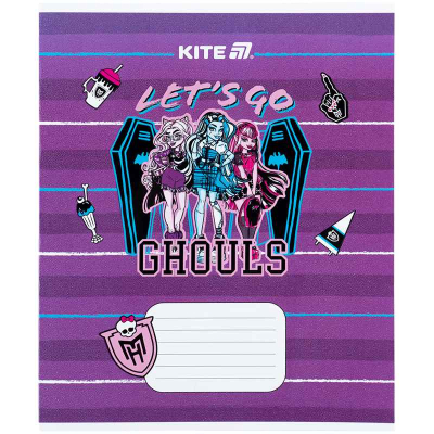 Зошит шкільний Kite Monster High MH25-235, 12 аркушів, коса лінія