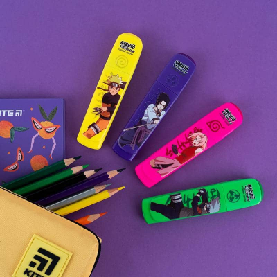 Маркер Highlighter Kite Naruto NR24-444, набір з 4-х кольорів