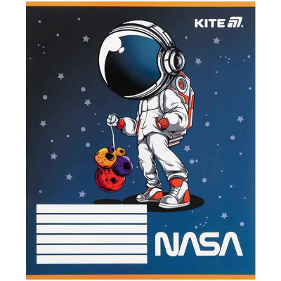 Зошит шкільний Kite NASA NS25-235, 12 аркушів, коса лінія