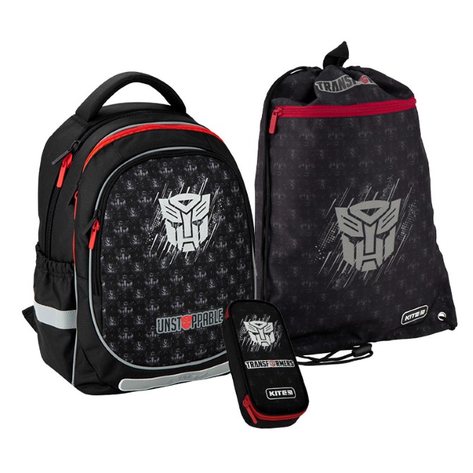 Шкільний Набір рюкзак + пенал + сумка для взуття Kite Education Transformers SET_TF20-700M