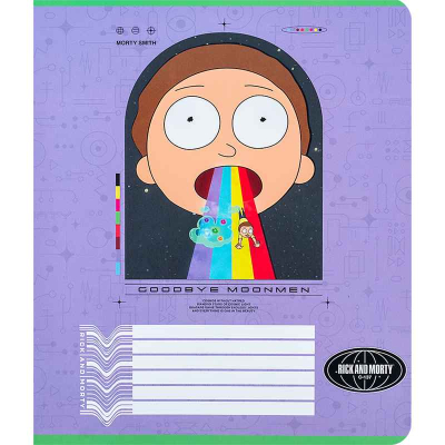 Зошит шкільний Kite Rick and Morty RM24-236, 18 аркушів, клітинка
